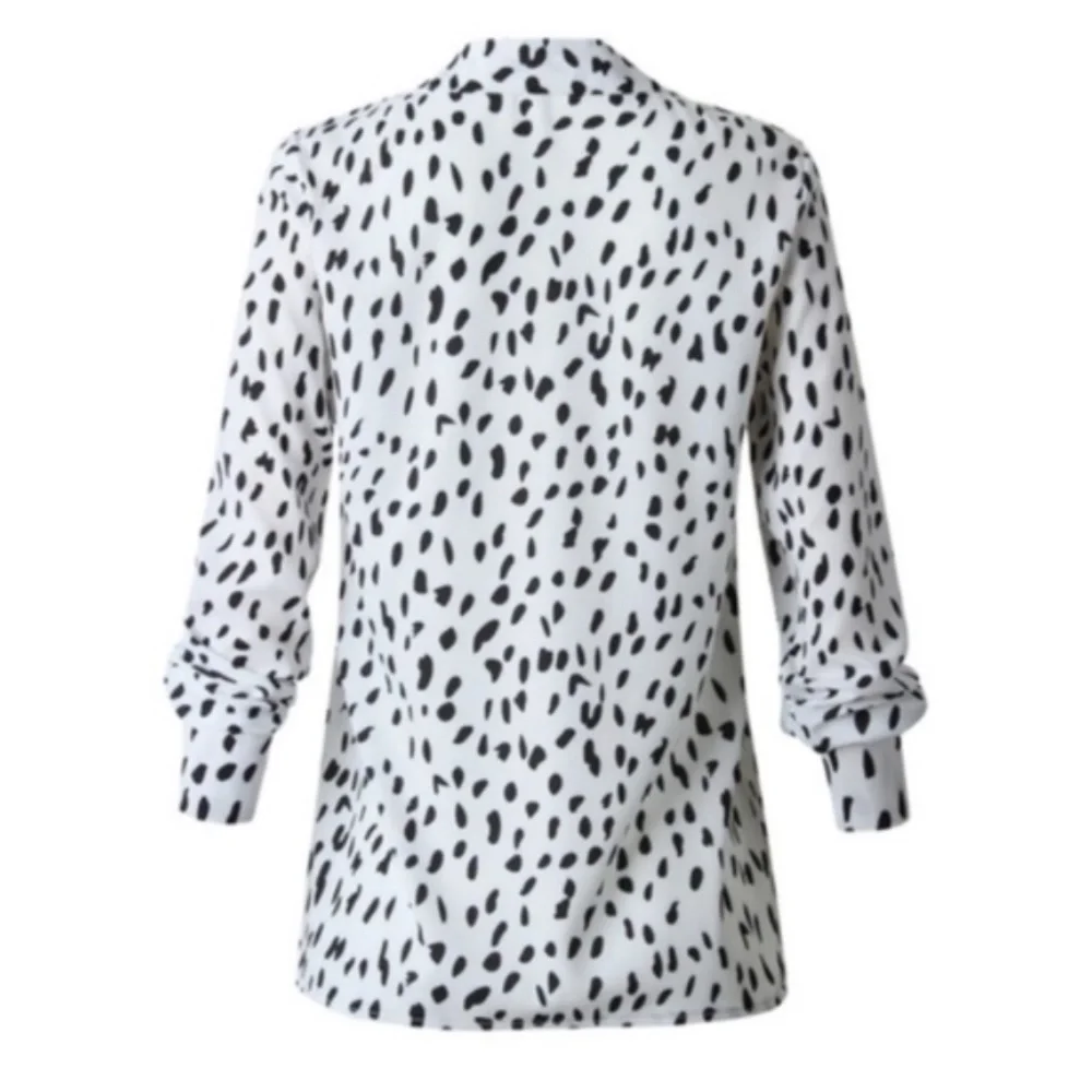 BellanBlue Black & White Dalmatian Print Button-Up Blouse - Picture 4 of 4